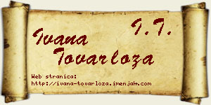 Ivana Tovarloža vizit kartica